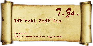 Töreki Zsófia névjegykártya
