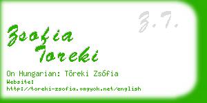 zsofia toreki business card