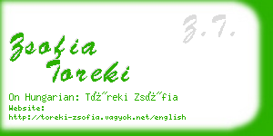 zsofia toreki business card